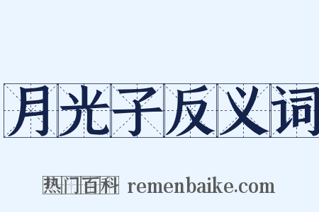 月光子反义词是什么意思的图片